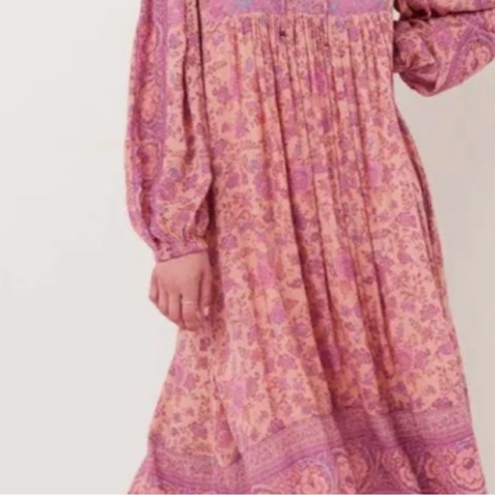 Spell Floral Pink and Purple Maxi Dress